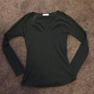 Altar’d state army green waffle knit shirt